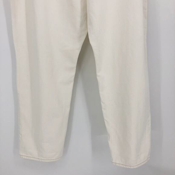 ASOS Womens Straight Keg Jeans US 20 Cream High Rise Denim Non Stretch Cotton - Picture 7 of 10